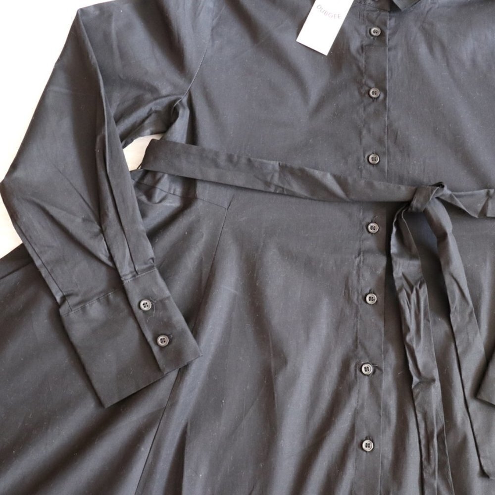 NEW Dubgee By Whoopi Hi-Low Black Belted Tunic Size 2X - Picture 5 of 12